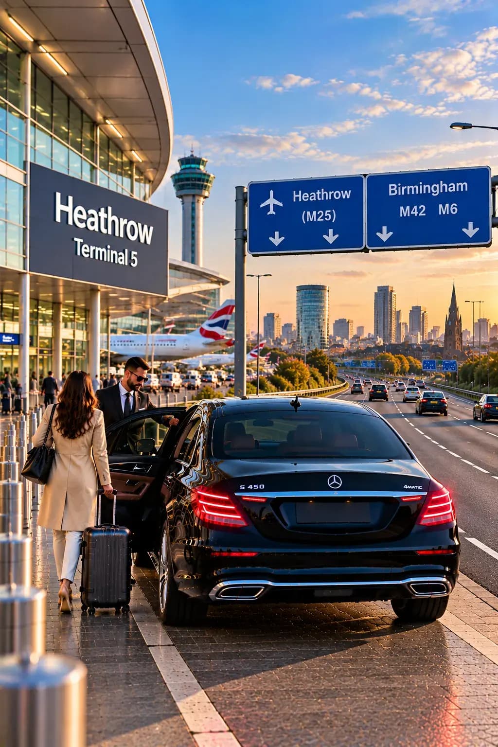 Pickup at heathrow, drop off across birmingham
